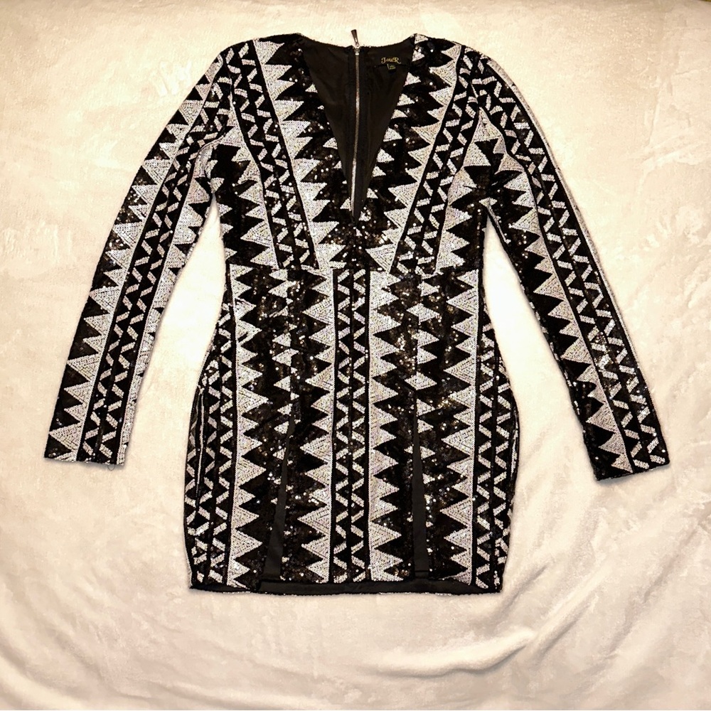 Abstract Sequin Dress